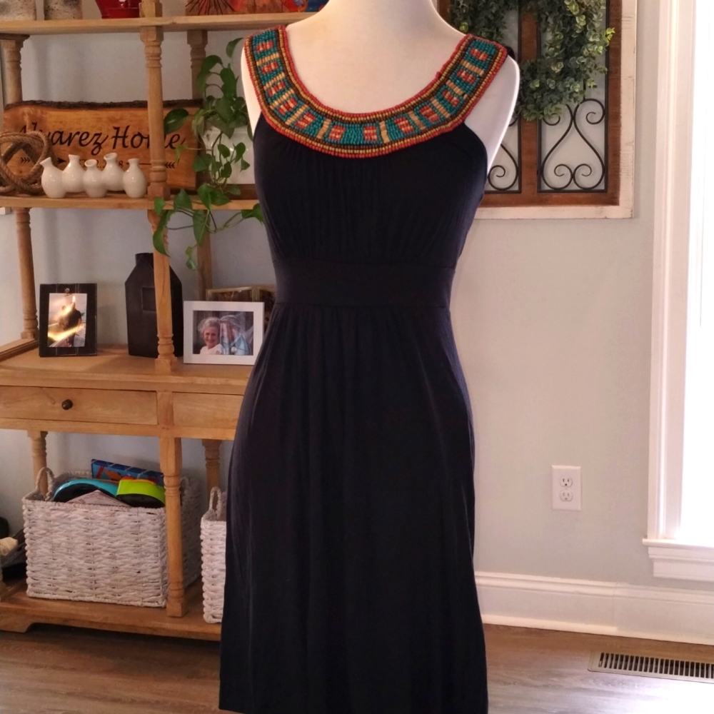 Beaded neck dress